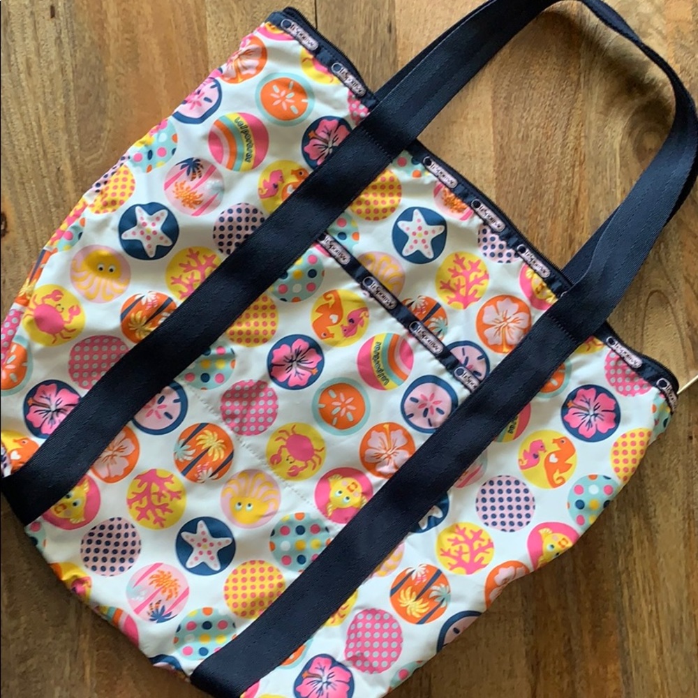 Lesportsac beach themed tote